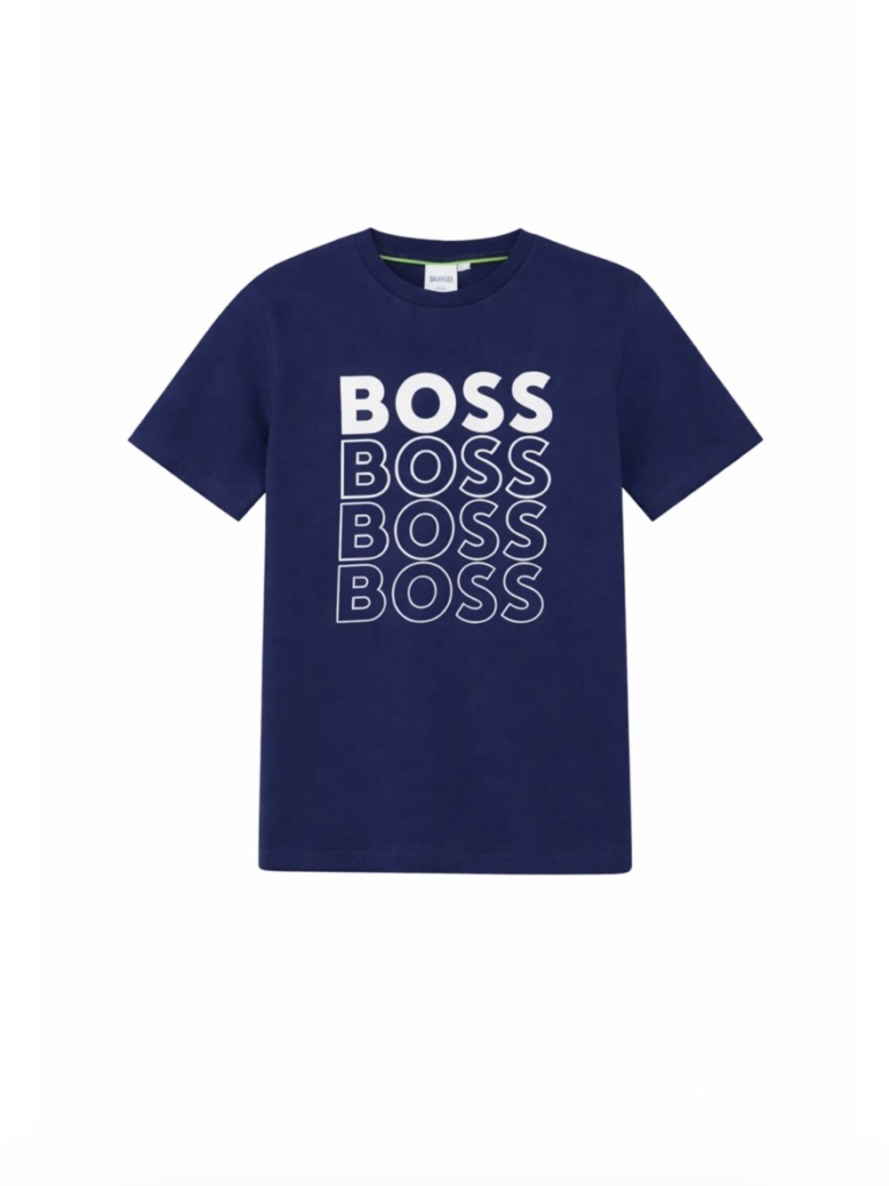 Hugo Boss Boys Navy Blue Logo Short Sleeve Tee Luxury Designer European 14 Slim